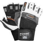 Power System Training Gloves with Wristwraps | No Compromise - White / Grey M