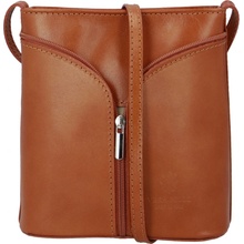 Dámská kožená crossbody Viola koňakově hnědá