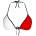 Tommy Hilfiger UW0UW05972 Triangle bikini top - Red (Dark Night Navy)