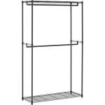 Royal Catering Метален стелаж за дрехи - 120 x 45 x 199, 5 см - 200 кг - черен RCMR-2000P25 (RCMR-2000P25)