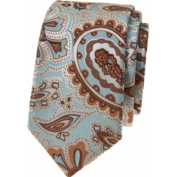 Úzka kravata s kašmírovým vzorom