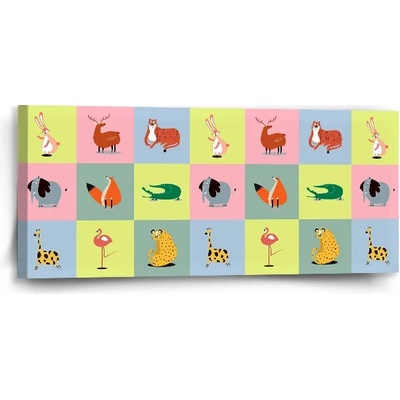 Sablio Obraz Zvieratká zo Zoo - 110x50 cm