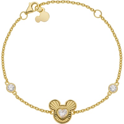 Disney dětský náramek Mickey Mouse stříbrný pozlacený BS00073YZWL-55.CS