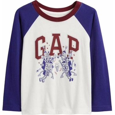 GAP V-FRCH LS Logo Raglan T bílá