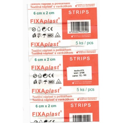ALFA VITA Náplast Fixaplast strip 6 x 2 cm 5 ks