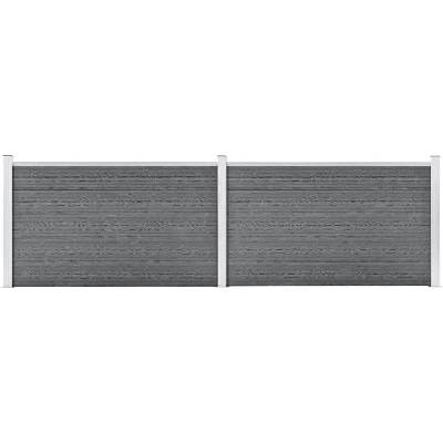 vidaXL Zahradní plot WPC 353 x 106 cm šedý