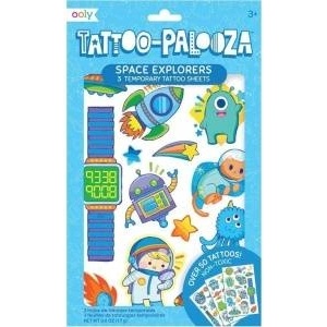Kolorowe Baloniki Tattoo Washable Tattoo Palooza - Space Explorers