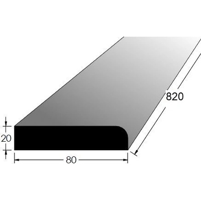 Dveřní práh s rádiusem - R BK 800x80 – Hledejceny.cz