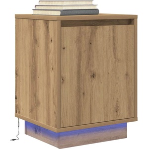 vidaXL Нощен шкаф с LED осветление Artisan Oak 38x34x50 cm (861281)