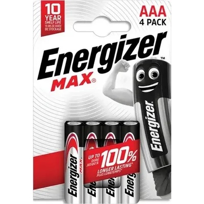 Energizer АЛКАЛНИ БАТЕРИИ 4 БРОЯ enr max alk aaa chp4 alkaline energizer (e303325600)