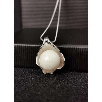 Meganflo Сребърен медальон с перла