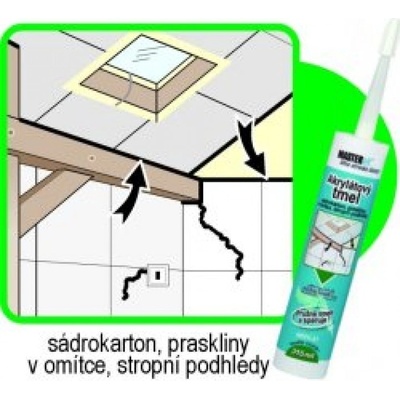 MASTERSIL akrylový tmel 315g biely