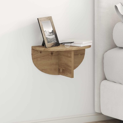 vidaXL Стенен рафт 2 pcs Дъб 38 x 19 x 19 см Инженерно дърво (891427)