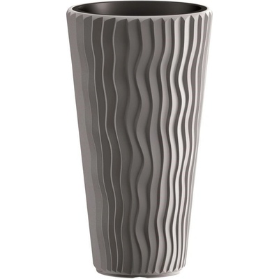 Prosperplast Kvetináč SANDY SLIM sivý kámen 34,9 cm