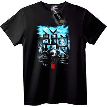 NOONEBRAND Тениска Телевизионни Врани и Череп - 7XL, Black