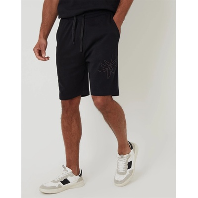 Threadbare Поларени къси панталони Threadbare Men's Fleece Jogger Shorts - Black