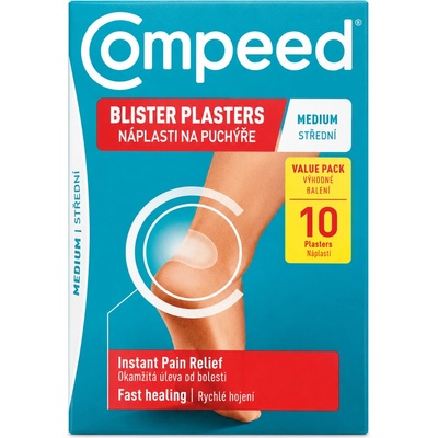 Compeed náplasť na pľuzgiere stredná 10 ks