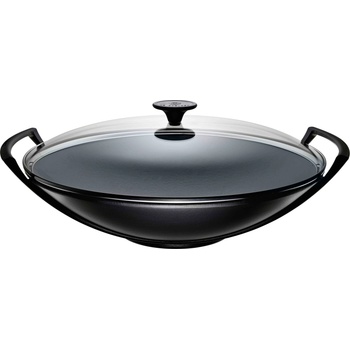 Le Creuset Уок Tradition Collection със стъклен капак 36 см черен (25304360000460)