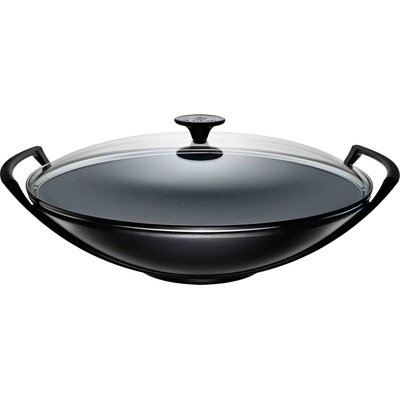 Le Creuset Уок Tradition Collection със стъклен капак 36 см черен (25304360000460)