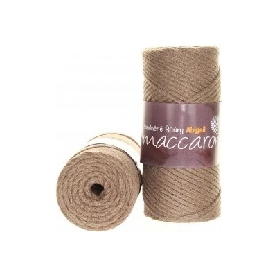 Maccaroni Šňůry Abigail 3mm - 303-01 světle hnědá