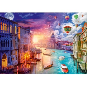 Schmidt Spiele - Puzzle Lars Stewart - Venice - Night and Day - 1 000 piese
