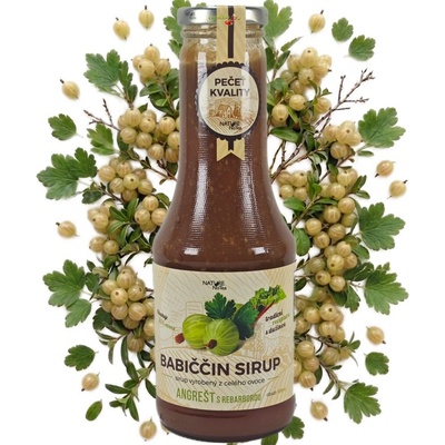 Nature Notea Babiččin sirup Angrešt s rebarborou 0,5 l