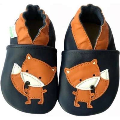 Hopi Hop kožené capáčky Barefoot Lišiačik modrej