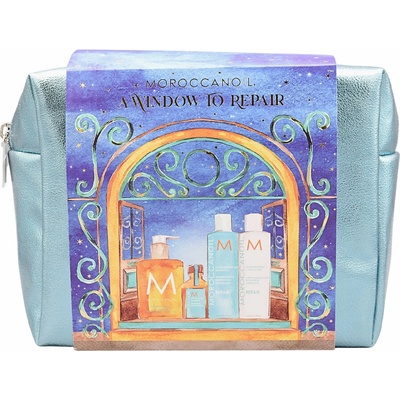 Moroccanoil A Window To Volume šampon Extra Volume Shampoo 250 ml + kondicionér Extra Volume Conditioner 250 ml + mýdlo na ruce 360 ml + olej na vlasy Treatment Light 25 ml + kosmetická taštička darče