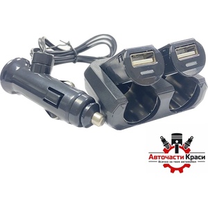 Paolo Разклонител за запалка 2-ка+2-usb pg150 (46077)