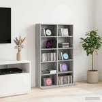 vidaXL Кабинет за CD Сив Сонома 65 x 23, 5 x 97, 5 см (8012684)