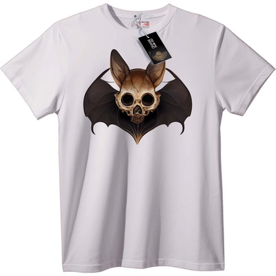 NOONEBRAND Тениска Черепи Прилеп Заек - XS, White