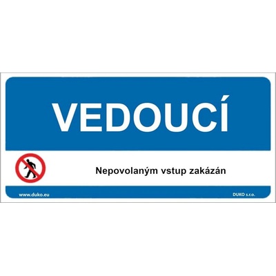 DUKO VEDOUCÍ Formát: 300 x 150 mm, Materiál: plast 1 mm, samolepící vinylová fólie