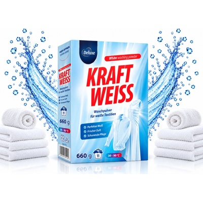 Deluxe Kraft Weiss prací prášek na bílé prádlo 660 g 11W