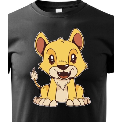 dětské triko Lev černá