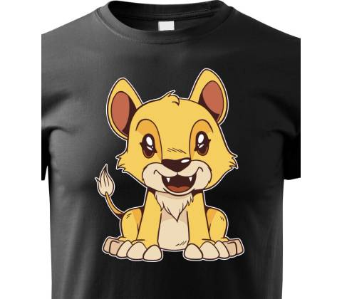 dětské triko Lev černá