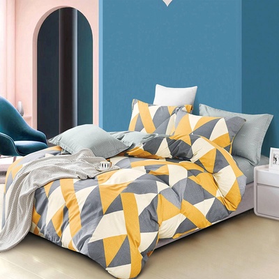 Png Панагюрище Двоен спален комплект с един плик Рубик памучен сатен