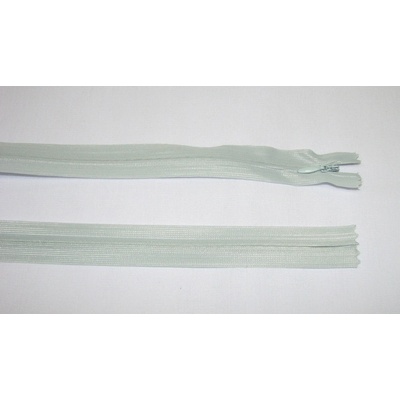 Zips krytý 3mm svetlo šedý nedeliteľný 55cm dederon