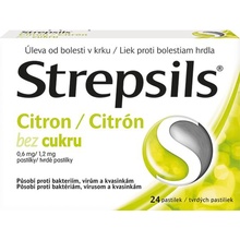 Strepsils citrón bez cukru pas.ord.24