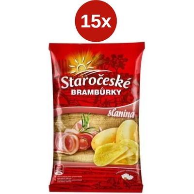 Staročeské brambůrky slanina 15x 80 g