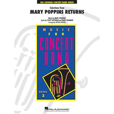 Selections from Mary Poppins Returns noty pro školní orchestr party partitura