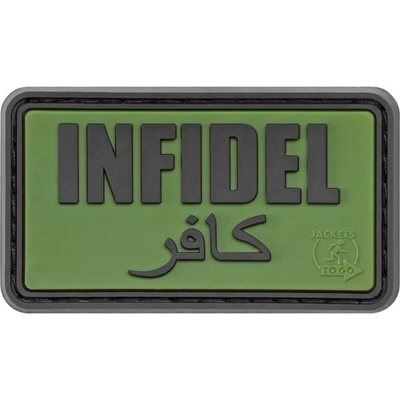 Gumová nášivka Jackets to Go Infidel - olivová