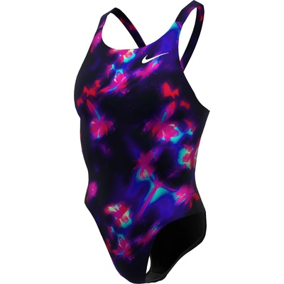 Nike Hydrastrong Multi Print Fastback One-Piece - Black