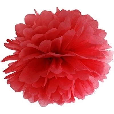 PartyDeco Pom-poms vínově červený 25 cm 1 ks - dekorace pom-pomy svatební výzdoba sálu