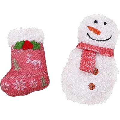 Nobby Vánoční plyšové figurky s Catnipem 2 ks 8 + 10 cm