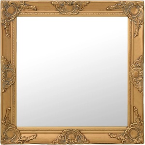 vidaXL Стенно огледало, бароков стил, 60x60 см, златисто (320333)