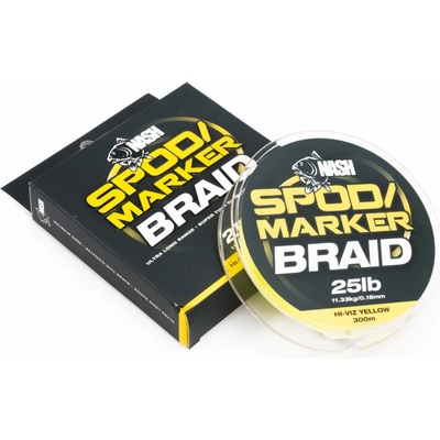 Kevin Nash Šňůra na rakety Spod and Marker Braid Hi Viz Yellow 300m 0,25mm 25lb