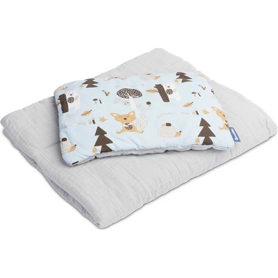 Sensillo Бебешки спален комплект от 2 части Sensillo - Син (SILLO-42167)