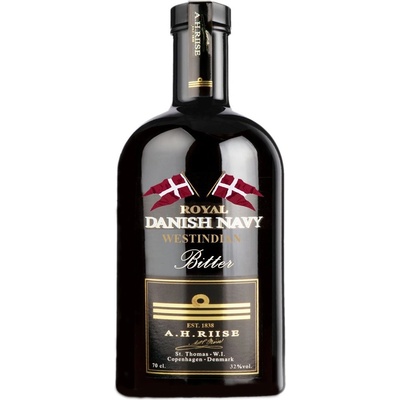 A.H.Riise Royal Danish Navy Bitter 32% 0,5 l ( čistá fľaša )