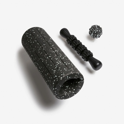 DECATHLON Masážní sada 3v1 hladký válec, míček a tyč