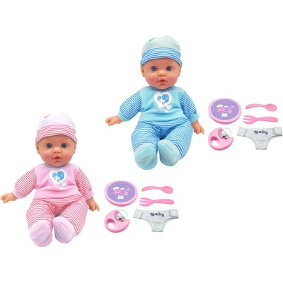 Wiky miminko se zvuky a doplňky 41 cm růžová